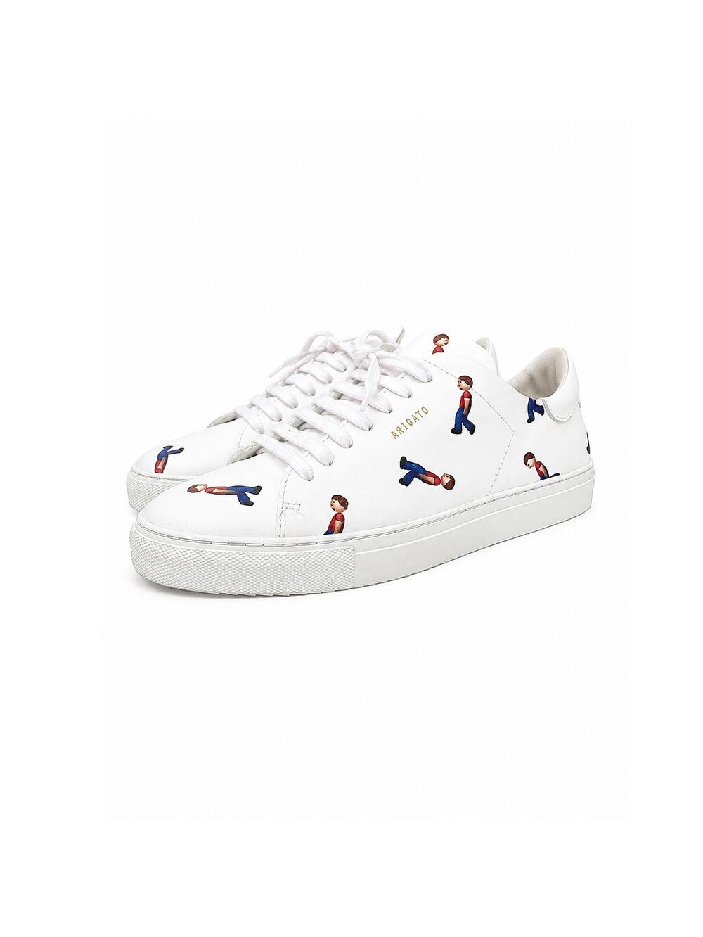 Axel Arigato Clean 90 Limited Drop Print White Leather Low Top Designer Sneakers